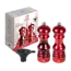 Peugeot Peper- en Zoutmolen Podium Rood 18cm - Met gratis trechter - Duo Acryl Rood