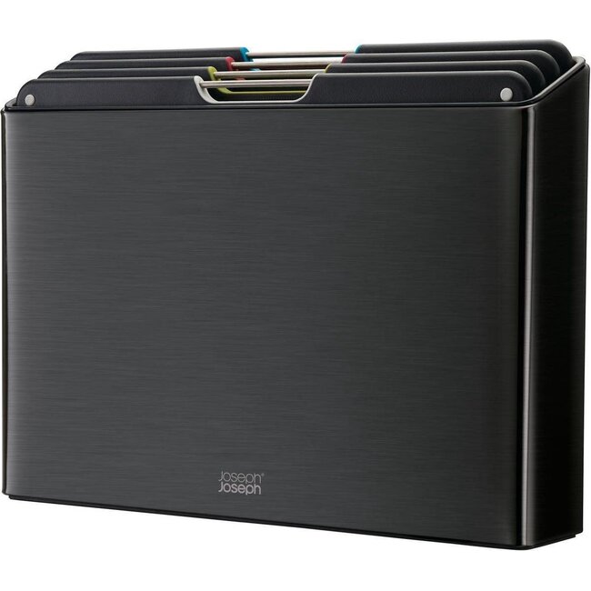 Joseph Joseph Snijplank Set van 4 Stuks Steel Carbon Black - Folio Steel