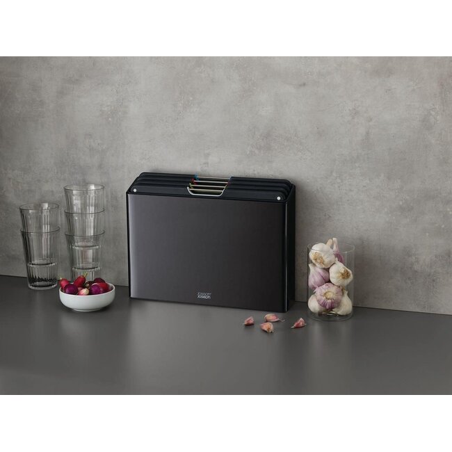 Joseph Joseph Snijplank Set van 4 Stuks Steel Carbon Black - Folio Steel