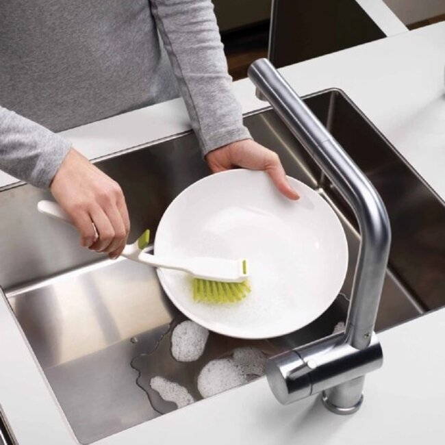 Joseph Joseph Afwasborstel Edge Grijs - Met Gootsteen Steun en Pannenschraper