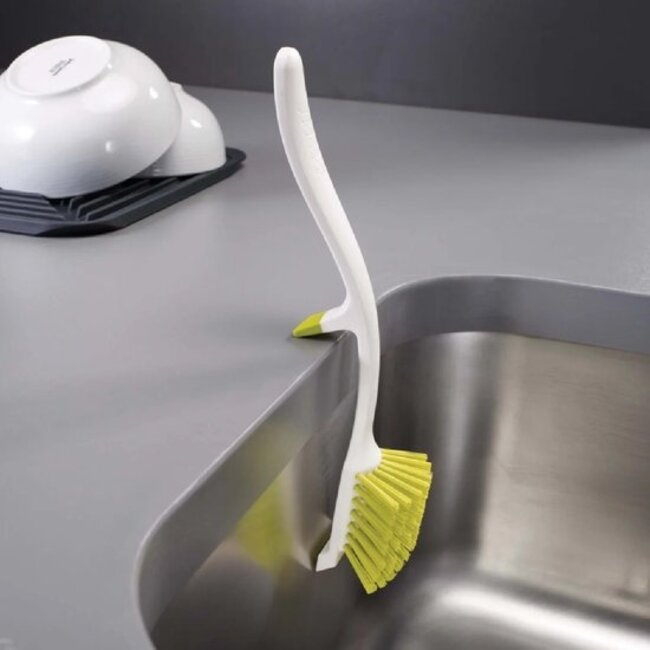 Joseph Joseph Afwasborstel Edge Grijs - Met Gootsteen Steun en Pannenschraper