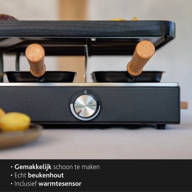 Boska Gourmetstel Party Raclette 8-persoons - Gezellig & Gezond tafelen met iedereen aan tafel