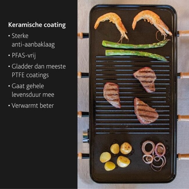Boska Gourmetstel Party Raclette 8-persoons - Gezellig & Gezond tafelen met iedereen aan tafel