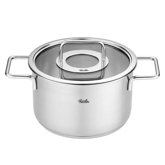Fissler Pannenset Pure Collection 5-delig - voor alle warmtebronnen, duurzaam RVS en Duits design van topkwaliteit