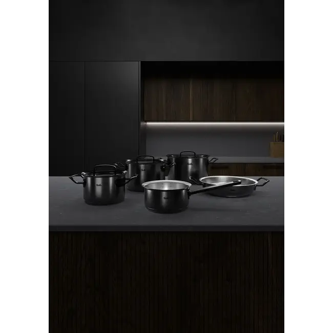 Fissler Pannenset Original-Profi Collection Shadow Line 5-delig - Exclusieve Dark Steel Edition voor Kookliefhebbers  - Limited Edition