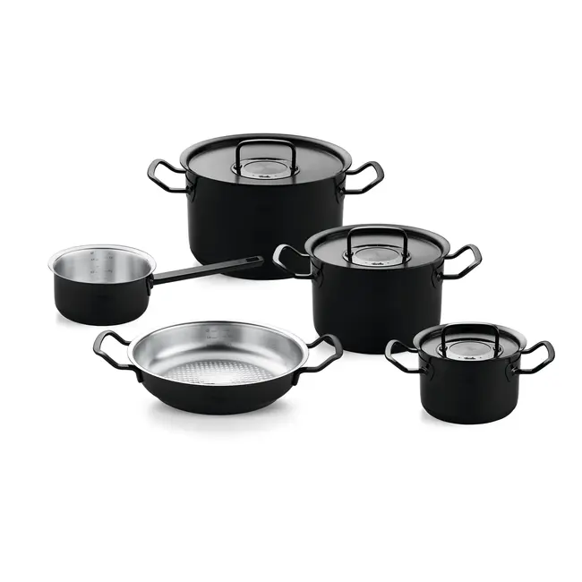 Fissler Pannenset Original-Profi Collection Shadow Line 5-delig - Exclusieve Dark Steel Edition voor Kookliefhebbers  - Limited Edition