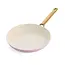 Greenpan Padova Blush Pink Pannenset 10-delig met PFAS-vrije keramische antiaanbaklaag; elegante complete set voor gezond en gelijkmatig koken