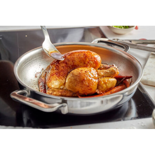 Demeyere Multifunction7 Koekenpan 28cm met 2 Handgrepen - RVS 7-lagenmateriaal - Ook voor Oven en Inductie