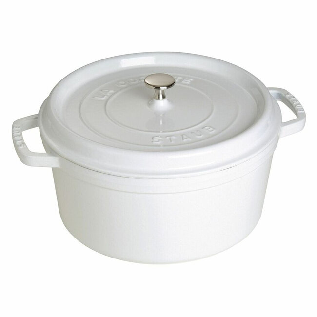 Staub Braadpan Gietijzer wit 26cm 5.25 liter