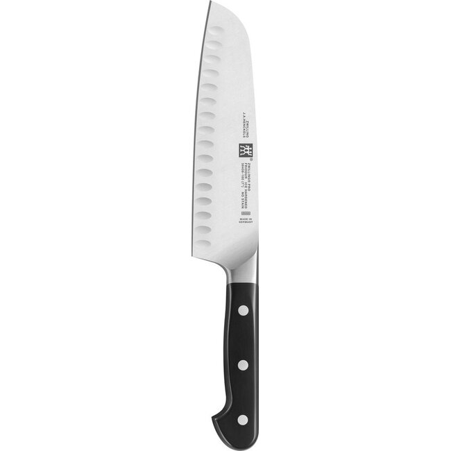Zwilling Pro Santoku-mes met kuiltjes 180 mm, professioneel keukenmes voor precisie snijden van vlees, vis en groenten