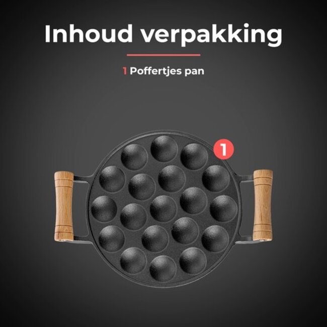 GrillX Poffertjespan met Houten Handvaten