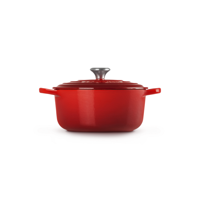 Le Creuset Braadpan Siganture Gietijzer Kersenrood 22cm - voor stoven, bakken en braden