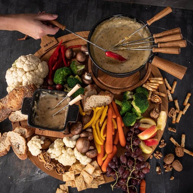 Boska Gietijzere Kaasfondue Set Pro Large 1.8L + Accessoires