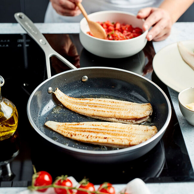 Demeyere Koekenpannenset Ceraforce Alu Industry 24+28cm - Keramische Antiaanbakpannen voor Gezond en Krachtig Bakken