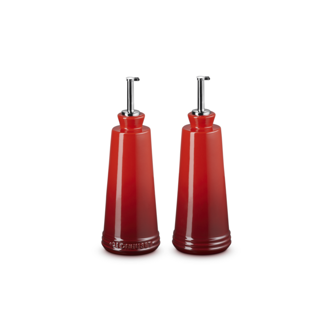 Le Creuset Olie- & Azijnset Signature – Kersenrood – 2x 300 ml – Hoogwaardig Aardewerk