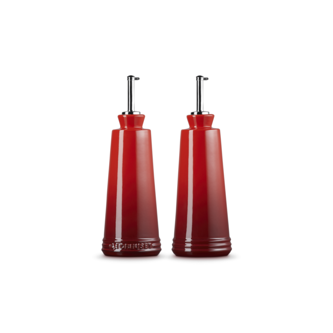 Le Creuset Olie- & Azijnset Signature – Kersenrood – 2x 300 ml – Hoogwaardig Aardewerk