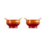 Le Creuset Soepkommen set van 2 Heritage Oranjerood