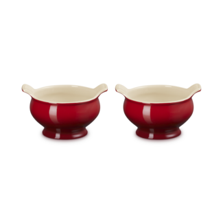 Le Creuset Soepkommen set van 2 Heritage Kersenrood
