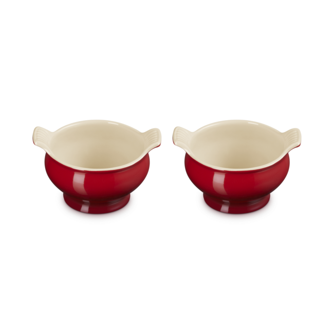 Le Creuset Soepkommen set van 2 Heritage Kersenrood