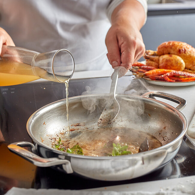 Demeyere Multifunction7 Koekenpan 28cm met 2 Handgrepen - RVS 7-lagenmateriaal - Ook voor Oven en Inductie