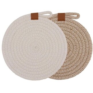 Ladelle Onderzetter White 22cm 2-Stuks