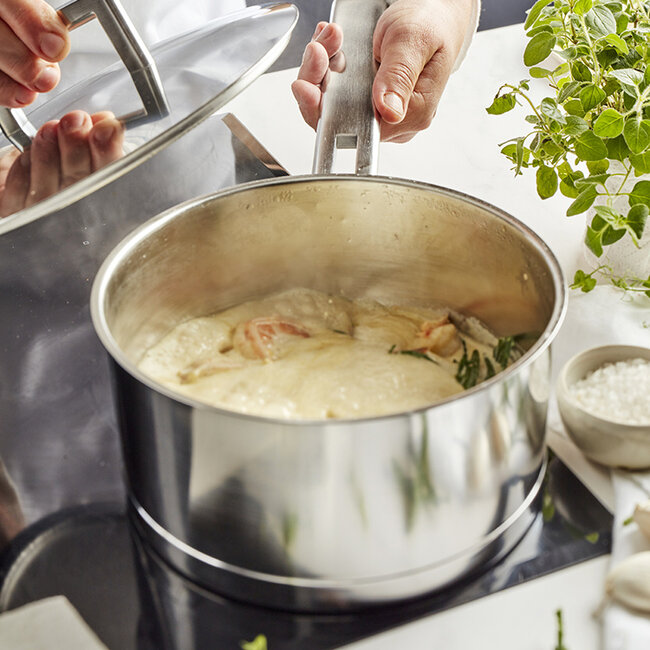 Demeyere Steelpan John Pawson 7 met deksel 16 cm