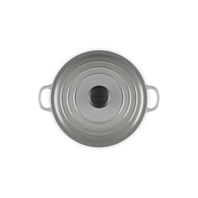 Le Creuset Braadpan Gietijzer Signature Mist Grey 24cm - Inclusief Levenslange Garantie en Optimale Warmteverdeling