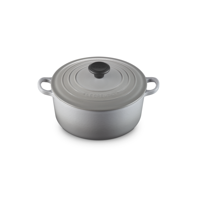 Le Creuset Braadpan Gietijzer Signature Mist Grey 24cm - Inclusief Levenslange Garantie en Optimale Warmteverdeling