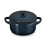 Le Creuset Braadpan Mini Aardewerk Nuit 14cm | Kleine Cocotte voor Oven en Magnetron | Diepblauw Design met Deksel