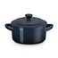 Le Creuset Braadpan Mini Aardewerk Nuit 14cm | Kleine Cocotte voor Oven en Magnetron | Diepblauw Design met Deksel