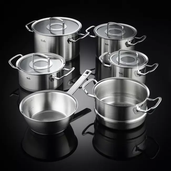 Fissler Pannenset Original-Profi Collection 6-delig Glazen Deksels - Inclusief Stoominzet en Sauspan, Inductie Geschikt