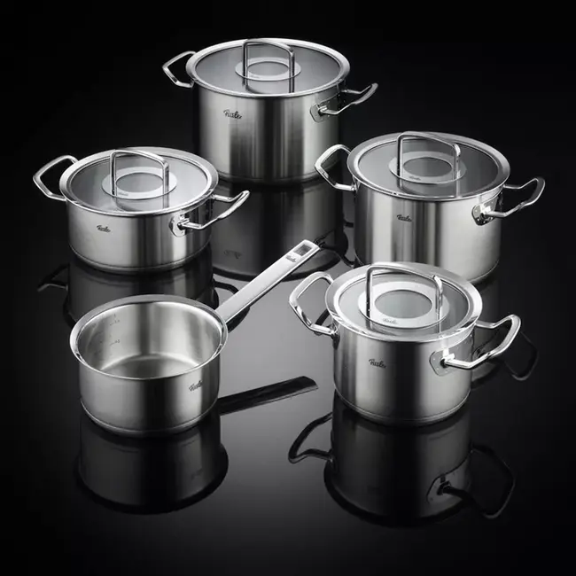 Fissler Pannenset Original Profi Collection 5-Delig Glazen Deksels - Hoogwaardig RVS, Geschikt voor Inductie en Oven