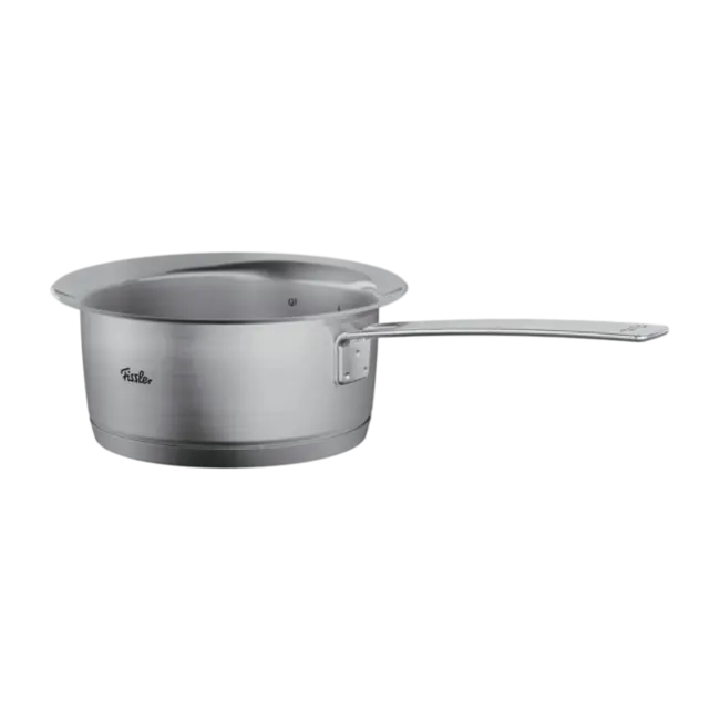 Fissler Pannenset Phi Collection Glasdeksels 5-delig - Ruimtebesparend Stapelbaar Design, Inclusief Unieke Afgietfunctie en Glazen Deksels