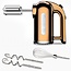 Dualit Handmixer Set Koper | 400 Watt | 4 Snelheden | Inclusief Gardes, Deeghaken & Ballongarde | Handig Opbergsysteem
