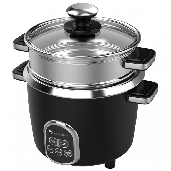 Espressions Smart Rice Cooker EP6200 | 1.4 Liter | RVS Binnenpan & Stoommand | Sauteer- en Warmhoudfunctie