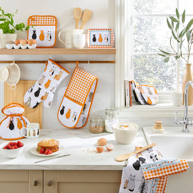 Ulster Weavers Set Microwanten Cats in Waiting Katoen & Neopreen