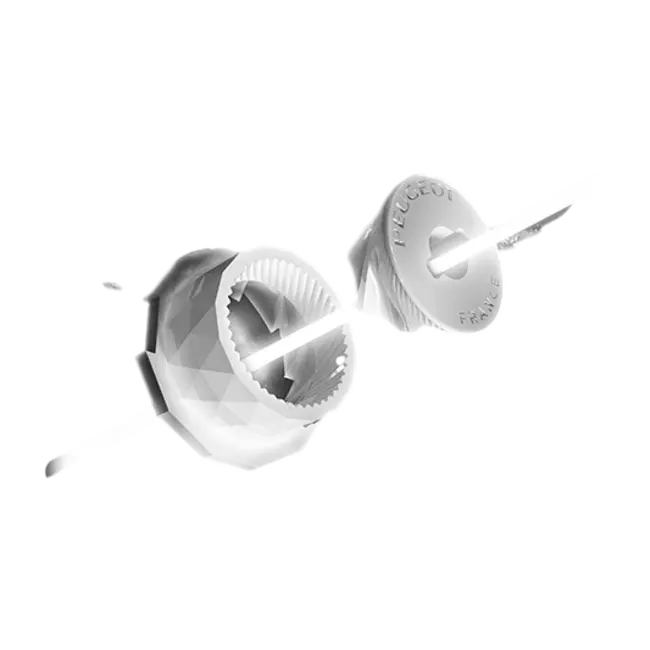 Peugeot Zoutmolen Boreal Kiezelgrijs 12cm - Met hoogwaardig Zirlion Maalmechanisme