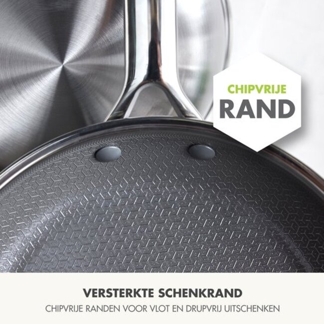 Greenpan Apex Hybride Koekenpan 28 cm - Thermobond™ RVS - PFAS-vrij - Voor Inductie