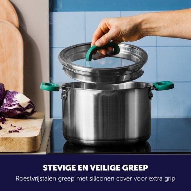 BK Arts & Crafts Limited Edition 5-delige Pannenset - Veilig Afgietsysteem - 175 Jaar Jubileum