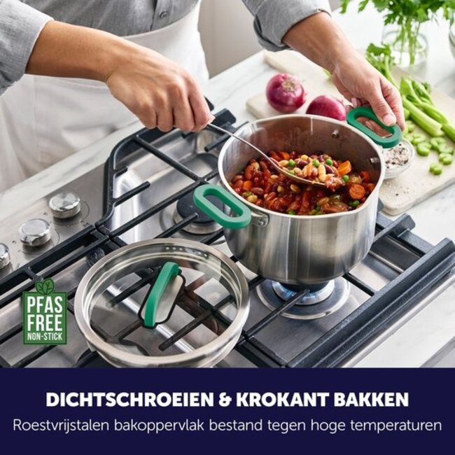 BK Arts & Crafts Limited Edition 5-delige Pannenset - Veilig Afgietsysteem - 175 Jaar Jubileum