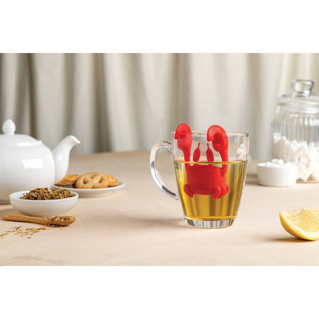 Ototo Crab Tea Siliconen Theefilter – Grappig Theeei voor Losse Thee – RoododTheefilter Crab Tea