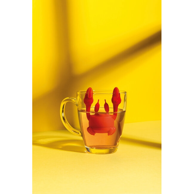 Ototo Crab Tea Siliconen Theefilter – Grappig Theeei voor Losse Thee – RoododTheefilter Crab Tea