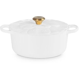 Le Creuset Braadpan Signature Bloesem White 26cm 5.3 liter