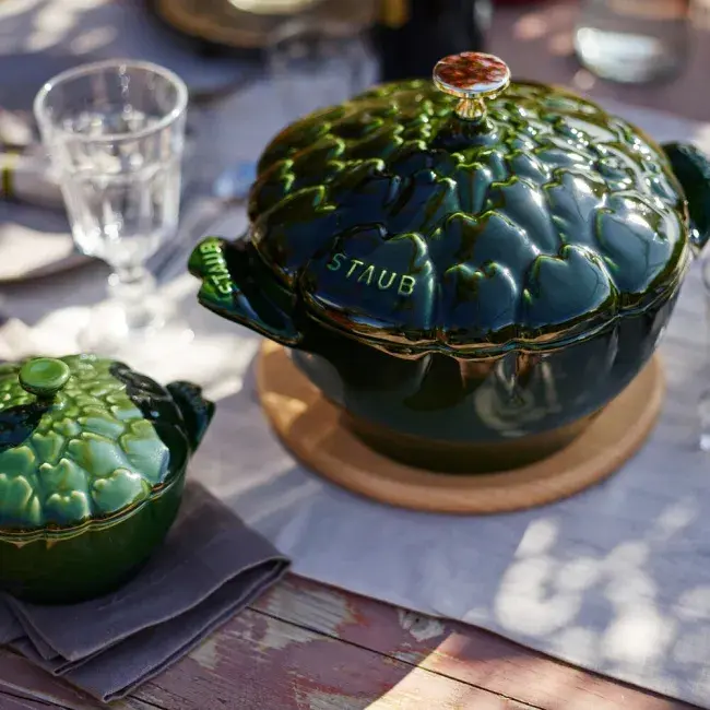 Staub Artisjok Schaal Met Deksel Basilicum 13 cm 0.45 L