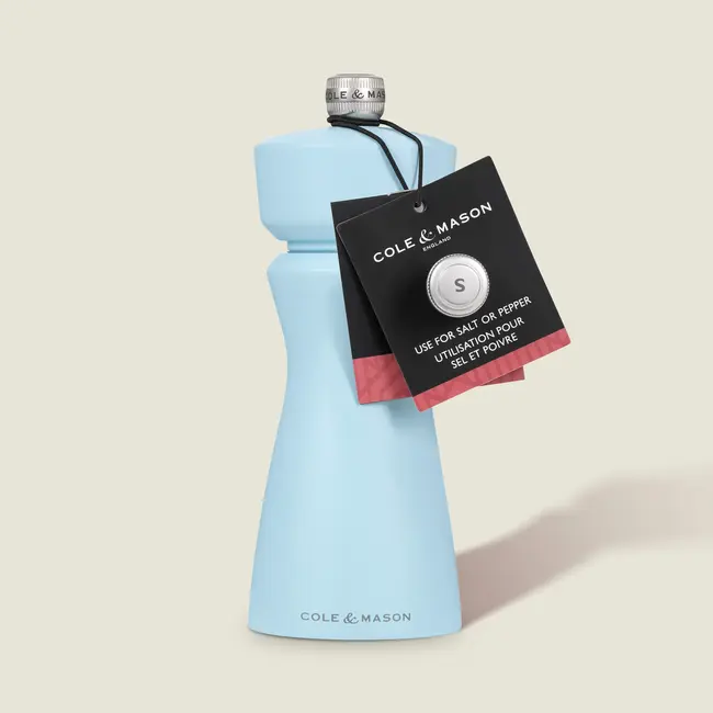 Cole & Mason Peper- of zoutmolen - Keramisch Maalwerk - Kenton Lichtblauw 15 cm