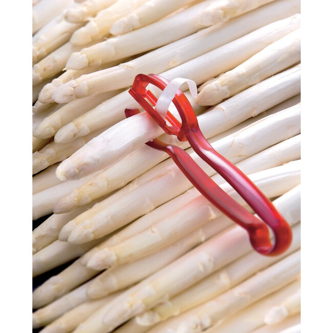 Triangle Aspergeschiller Rood - Ergonomisch & Vaatwasserbestendig