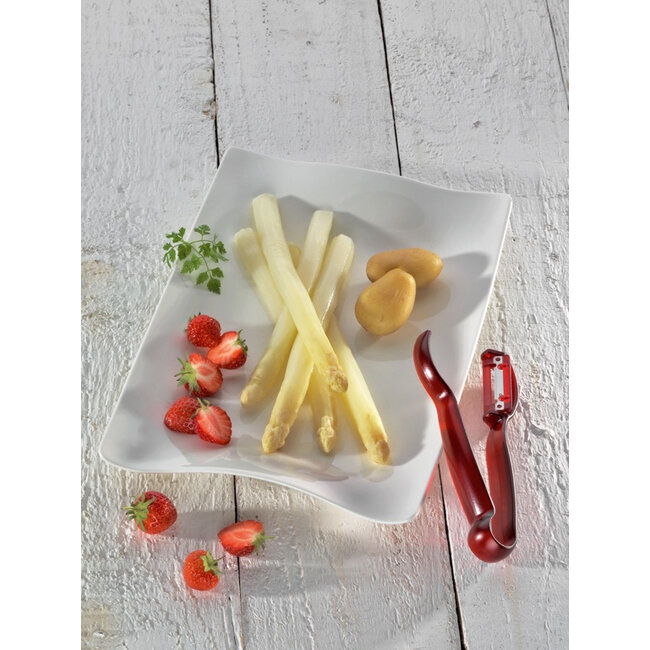 Triangle Aspergeschiller Rood - Ergonomisch & Vaatwasserbestendig