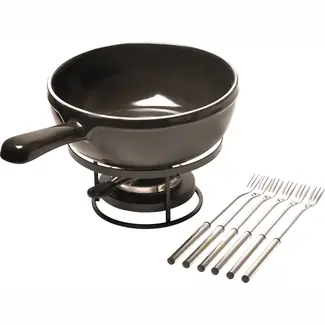 Emile Henry Fondue set  Fusain 24 cm
