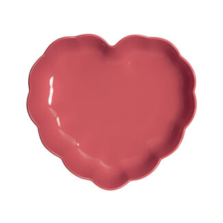 Emile Henry Madeleine Taartvorm Hart Gegolfd Rose Candy 265x245x65mm