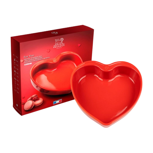 Peugeot Ovenschaal Hartvormig Appolia Rood 26 cm